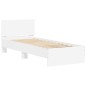 vidaXL Bettgestell mit Kopfteil Weiß 90x200 cm Holzwerkstoff vidaXL Bettgestell mit Kopfteil Weiß 90x200 cm Holzwerkstoff