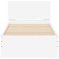 vidaXL Bettgestell mit Kopfteil Weiß 90x200 cm Holzwerkstoff vidaXL Bettgestell mit Kopfteil Weiß 90x200 cm Holzwerkstoff