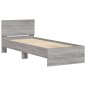 vidaXL Bettgestell mit Kopfteil Grau Sonoma 75x190 cm Holzwerkstoff vidaXL Bettgestell mit Kopfteil Grau Sonoma 75x190 cm Holzwerkstoff