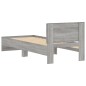 vidaXL Bettgestell mit Kopfteil Grau Sonoma 75x190 cm Holzwerkstoff vidaXL Bettgestell mit Kopfteil Grau Sonoma 75x190 cm Holzwerkstoff