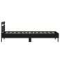 vidaXL Bettgestell mit Kopfteil und LED-Leuchten Schwarz 90x200 cm vidaXL Bettgestell mit Kopfteil und LED-Leuchten Schwarz 90x200 cm