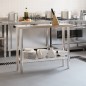 vidaXL Küchen-Arbeitstisch 110x30x85 cm Edelstahl vidaXL Küchen-Arbeitstisch 110x30x85 cm Edelstahl