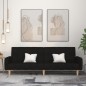 vidaXL Schlafsofa 2-Sitzer Schwarz Stoff vidaXL Schlafsofa 2-Sitzer Schwarz Stoff
