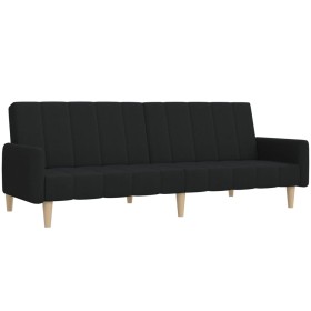 vidaXL Schlafsofa 2-Sitzer Schwarz Stoff