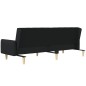 vidaXL Schlafsofa 2-Sitzer Schwarz Stoff vidaXL Schlafsofa 2-Sitzer Schwarz Stoff