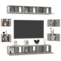 vidaXL 10-tlg. TV-Schrank-Set Betongrau Holzwerkstoff vidaXL 10-tlg. TV-Schrank-Set Betongrau Holzwerkstoff