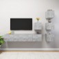 vidaXL 6-tlg. TV-Schrank-Set Betongrau Holzwerkstoff vidaXL 6-tlg. TV-Schrank-Set Betongrau Holzwerkstoff