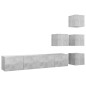 vidaXL 6-tlg. TV-Schrank-Set Betongrau Holzwerkstoff vidaXL 6-tlg. TV-Schrank-Set Betongrau Holzwerkstoff