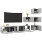 vidaXL 6-tlg. TV-Schrank-Set Betongrau Holzwerkstoff vidaXL 6-tlg. TV-Schrank-Set Betongrau Holzwerkstoff