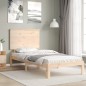 vidaXL Massivholzbett mit Kopfteil 100x200 cm vidaXL Massivholzbett mit Kopfteil 100x200 cm