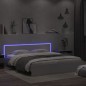vidaXL Bettgestell mit Kopfteil und LED-Beleuchtung Weiß 180x200 cm vidaXL Bettgestell mit Kopfteil und LED-Beleuchtung Weiß 180x200 cm