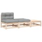 vidaXL Gartensofa ohne Armlehnen mit Kissen und Hockern vidaXL Gartensofa ohne Armlehnen mit Kissen und Hockern