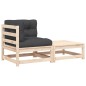 vidaXL Garten-Ecksofa mit Kissen und Hocker vidaXL Garten-Ecksofa mit Kissen und Hocker