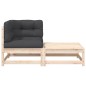 vidaXL Garten-Ecksofa mit Kissen und Hocker vidaXL Garten-Ecksofa mit Kissen und Hocker