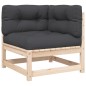 vidaXL Garten-Ecksofa mit Kissen und Hocker vidaXL Garten-Ecksofa mit Kissen und Hocker