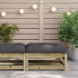 vidaXL Gartenhocker mit Kissen Kiefernholz Imprägniert vidaXL Gartenhocker mit Kissen Kiefernholz Imprägniert