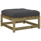 vidaXL Gartenhocker mit Kissen Kiefernholz Imprägniert vidaXL Gartenhocker mit Kissen Kiefernholz Imprägniert