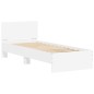 vidaXL Bettgestell mit Kopfteil Weiß 75x190 cm Holzwerkstoff vidaXL Bettgestell mit Kopfteil Weiß 75x190 cm Holzwerkstoff