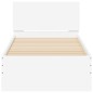 vidaXL Bettgestell mit Kopfteil Weiß 75x190 cm Holzwerkstoff vidaXL Bettgestell mit Kopfteil Weiß 75x190 cm Holzwerkstoff