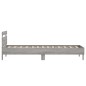 vidaXL Bettgestell mit Kopfteil und LED-Leuchten Grau Sonoma 90x190 cm vidaXL Bettgestell mit Kopfteil und LED-Leuchten Grau Sonoma 90x190 cm