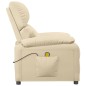 vidaXL Massagesessel Creme Stoff vidaXL Massagesessel Creme Stoff