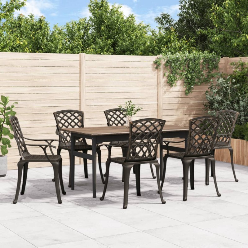 vidaXL Gartenstühle 6 Stk. Aluminiumguss Bronzen vidaXL Gartenstühle 6 Stk. Aluminiumguss Bronzen