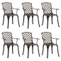 vidaXL Gartenstühle 6 Stk. Aluminiumguss Bronzen vidaXL Gartenstühle 6 Stk. Aluminiumguss Bronzen