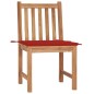 Gartenstühle 2 Stk. mit Kissen Massivholz Teak Gartenstühle 2 Stk. mit Kissen Massivholz Teak