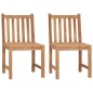 Gartenstühle 2 Stk. mit Kissen Massivholz Teak Gartenstühle 2 Stk. mit Kissen Massivholz Teak
