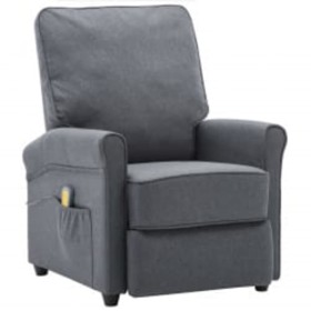 vidaXL Massagesessel Dunkelgrau Stoff