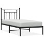 vidaXL Bettgestell mit Kopfteil Metall Schwarz 90x190 cm vidaXL Bettgestell mit Kopfteil Metall Schwarz 90x190 cm