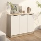 vidaXL Sideboard Weiß und Sonoma-Eiche 90,5x30x70 cm Holzwerkstoff vidaXL Sideboard Weiß und Sonoma-Eiche 90,5x30x70 cm Holzwerkstoff