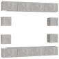 vidaXL 8-tlg. TV-Schrank-Set Betongrau Holzwerkstoff vidaXL 8-tlg. TV-Schrank-Set Betongrau Holzwerkstoff