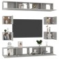 vidaXL 8-tlg. TV-Schrank-Set Betongrau Holzwerkstoff vidaXL 8-tlg. TV-Schrank-Set Betongrau Holzwerkstoff