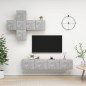 vidaXL 7-tlg. TV-Schrank-Set Betongrau Holzwerkstoff vidaXL 7-tlg. TV-Schrank-Set Betongrau Holzwerkstoff