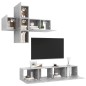 vidaXL 7-tlg. TV-Schrank-Set Betongrau Holzwerkstoff vidaXL 7-tlg. TV-Schrank-Set Betongrau Holzwerkstoff