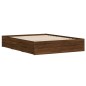 vidaXL Bettgestell mit Schubladen Braun Eichen-Optik 140x190 cm vidaXL Bettgestell mit Schubladen Braun Eichen-Optik 140x190 cm