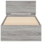 vidaXL Bettgestell mit Kopfteil Grau Sonoma 90x200 cm Holzwerkstoff vidaXL Bettgestell mit Kopfteil Grau Sonoma 90x200 cm Holzwerkstoff