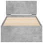 vidaXL Bettgestell mit Kopfteil Betongrau 75x190 cm Holzwerkstoff vidaXL Bettgestell mit Kopfteil Betongrau 75x190 cm Holzwerkstoff