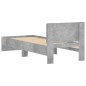 vidaXL Bettgestell mit Kopfteil Betongrau 75x190 cm Holzwerkstoff vidaXL Bettgestell mit Kopfteil Betongrau 75x190 cm Holzwerkstoff