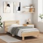 vidaXL Bettgestell mit Kopfteil und LED-Leuchten Sonoma-Eiche 75x190cm vidaXL Bettgestell mit Kopfteil und LED-Leuchten Sonoma-Eiche 75x190cm