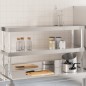 vidaXL Aufsatzboard für Küchentisch 2 Ablagen 110x30x65 cm Edelstahl vidaXL Aufsatzboard für Küchentisch 2 Ablagen 110x30x65 cm Edelstahl