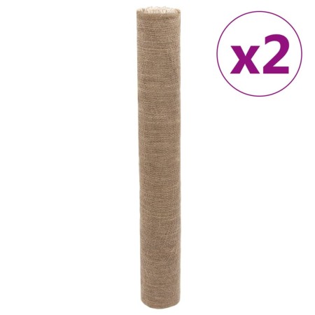 vidaXL Jute-Rollen 2 Stk. 1x50 m 100 % Jute 200 g/m²