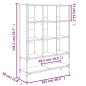 vidaXL Bücherregal Räuchereiche 102x30x141,5 cm Holzwerkstoff vidaXL Bücherregal Räuchereiche 102x30x141,5 cm Holzwerkstoff