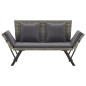 vidaXL Gartenbank mit Kissen Grau 176 cm Poly Rattan vidaXL Gartenbank mit Kissen Grau 176 cm Poly Rattan