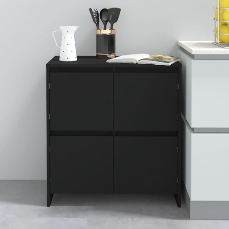 vidaXL Sideboard Schwarz 70x41x75 cm Holzwerkstoff