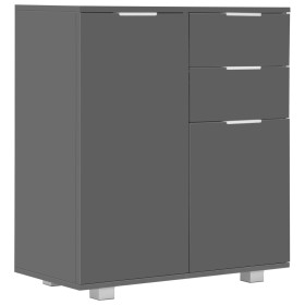 vidaXL Sideboard Hochglanz-Grau 71x35x80 cm Holzwerkstoff