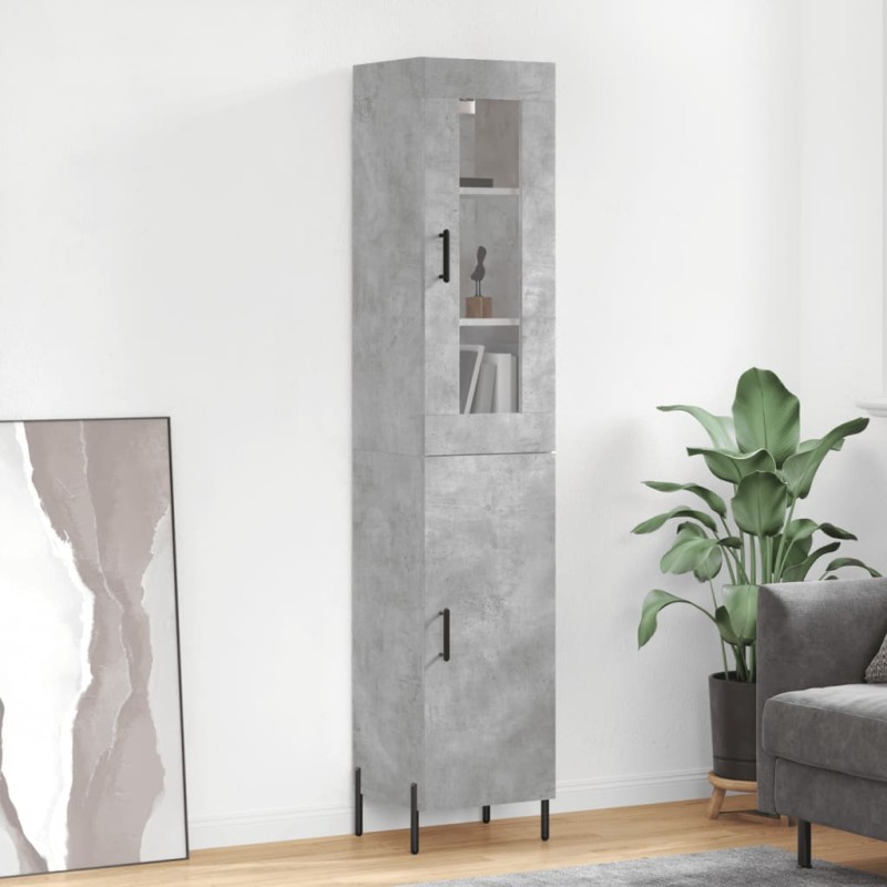 Highboard Betongrau 34,5x34x180 cm Holzwerkstoff Highboard Betongrau 34,5x34x180 cm Holzwerkstoff