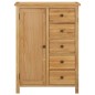 vidaXL Kleiderschrank 76 x 52 x 105 cm Eiche Massivholz vidaXL Kleiderschrank 76 x 52 x 105 cm Eiche Massivholz