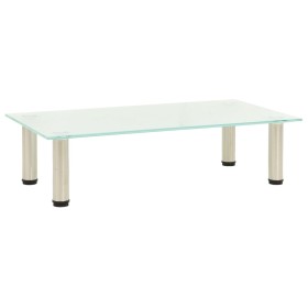 vidaXL TV-Tisch 60x35x17 cm Satiniertes Hartglas